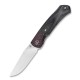 Couteau QSP Gannet Black Manche FCarbone/Micarta Lame 154CM Ball Bearing Linerlock QS137A - Livraison Gratuite