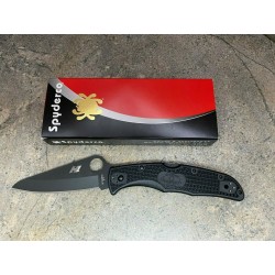 Couteau Spyderco Pacific Salt 2 Black Lame Acier H1 Manche FRN Lockback Clip Japan SC91PBBK2 - Livraison Gratuite