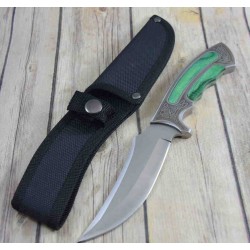 Couteau de Chasse Celtic Lame Acier Inox Manche Bois Etui Nylon CN211396GN - Livraison Gratuite 