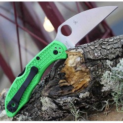 Couteau Spyderco Salt 2 Green Lame Acier LC200N Manche FRN Lockback Clip Made Japan SC88FPWCGR2 - Livraison Gratuite