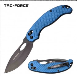 Couteau Tactical Urban Tac Force Rapid Lock Lame 3Cr13 Manche Alu Blue Clip TF1037BL - Livraison Gratuite