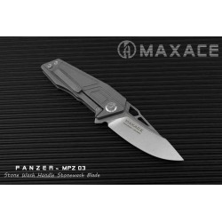 Couteau Maxace Panzer Titane Lame Acier 14C28 Framelock Clip MAXMPZ03 - Livraison Gratuite