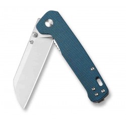 Couteau QSP Penguin Blue Manche Micarta Lame Acier D2 Linerlock Clip QS130H - Livraison Gratuite