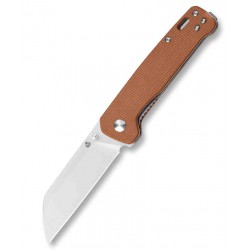 Couteau QSP Penguin Tan Manche Micarta Lame Acier D2 Linerlock Clip QS130J - Livraison Gratuite