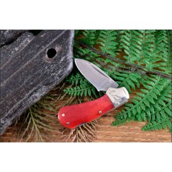 Couteau Canif Rough Rider Cub Red Bone Lame Acier 440 Manche Os Lockback RR2227 - Livraison Gratuite