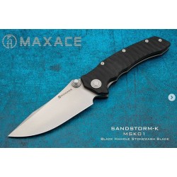 Couteau Maxace Sandstorm K Black Manche G10 Lame Acier K110 IKBS Linerlock Clip MAXMCK01 - Livraison Gratuite