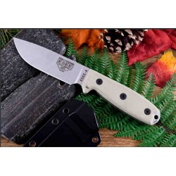 Couteau Esee Model 4 Lame Acier S35VN Manche Micarta Etui Polymère Made In USA ES4PS35V - Livraison Gratuite