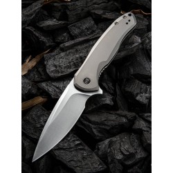 Couteau We Knife Co Ltd Kitefin Gray Lame Acier S35VN Manche Titane IKBS Framelock Clip WE2001H - Livraison Gratuite