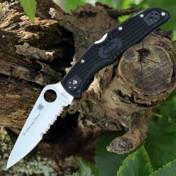 Couteau Spyderco Endura 4 Wharncliffe Lame Acier VG-10 Serr Manche FRN Made In Japan SC10FPSBKBL - Livraison Gratuite