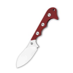 Couteau de Cou QSP Neckmuk Neck Red Lame Acier D2 Manche Micarta Etui Kydex QS125G - Livraison Gratuite