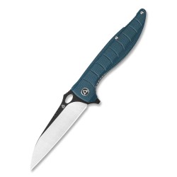 Couteau QSP Locust Blue Lame Acier 154CM Manche Micarta Linerlock Clip IKBS QS117C - Livraison Gratuite