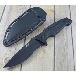 Couteau Smith&Wesson Tactical Military Police Lame 8Cr13MoV Manche FRN Etui Nylon SW1085880 - Livraison Gratuite