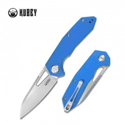 Couteau Kubey Vagrant Lame Acier AUS-10 Manche G10 Blue IKBS Linerlock CLip KUB291C - Livraison Gratuite