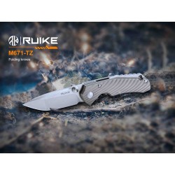 Couteau Ruike M671-TZ Manche Titane Lame Acier 154CM IKBS Framelock Clip RKEM671TZ - Livraison Gratuite