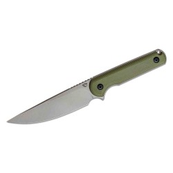 Couteau Ferrum Forge Lackey XL Green Lame Acier 9Cr18MoV Manche G10 Etui Kydex/T-Clip FF0089G - Livraison Gratuite