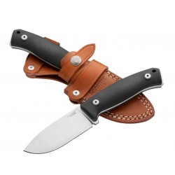 Couteau LionSteel M2M Lame Acier M390 Manche Black G10 Etui Cuir Made Italy LSTM2MGBK - Livraison Gratuite