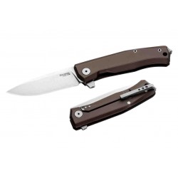 Couteau LionSTEEL Myto Brown Manche Aluminium Lame Acier M390 IKBS Framelock Clip Made Italy LSTMT01AES - Livraison Gratuite