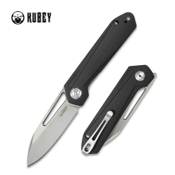 Couteau Kubey Royal Black Manche G10 Lame Acier D2 IKBS Linerlock Clip KUB321A - Livraison Gratuite