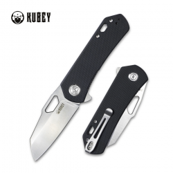 Couteau Kubey Flipper Black Manche G10 Lame Acier D2 IKBS Linerlock Clip KUB332A - Livraison Gratuite