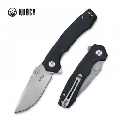 Couteau Kubey EDC Black Manche G10 Lame Acier D2 IKBS Linerlock Clip KUB901A - Livraison Gratuite