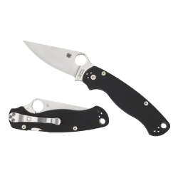 Couteau Spyderco Paramilitary 2 Lame Acier CPM-S45VN Manche G10 Compression Lock USA SC81GP2 - Livraison Gratuite