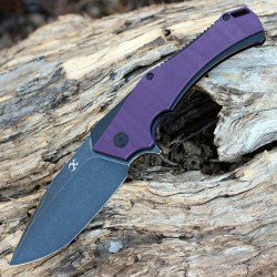 Couteau Kansept Hellx Purple Lame Acier D2 Manche G10 IKBS Linerlock Clip KT1008A6 - Livraison Gratuite