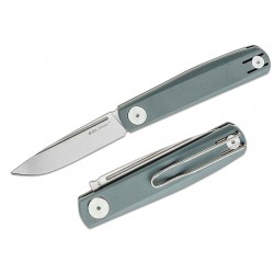 Couteau Real Steel Gslip Compact Gray Lame Acier VG10 Manche G-10 Slipjoint Clip RS7869 - Livraison Gratuite