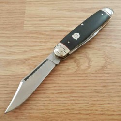 Couteau Rough Ryder Highland Cattleman Black Micarta 2 Lames Acier 440 RR2380 - Livraison Gratuite