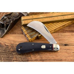 Couteau Serpette Rough Ryder Highland Hawkbill Black Micarta Lame Acier 440 RR2384 - Livraison Gratuite