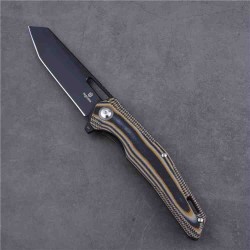 Couteau Shieldon Boa Lame D2 Noire Manche G10 IKBS Linerlock Etui Nylon SHI9043G1 - Livraison Gratuite