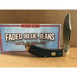 Couteau Rough Ryder Bow Trapper Blue Jean Lame Acier 440 Manche Micarta RR2373 - Livraison Gratuite