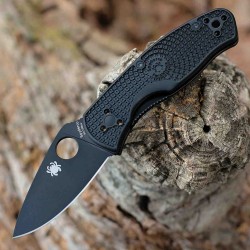 Couteau Spyderco Persistence Black Lightweight Lame Acier 8Cr13Mov Manche FRN Linerlock SC136PBBK - Livraison Gratuite