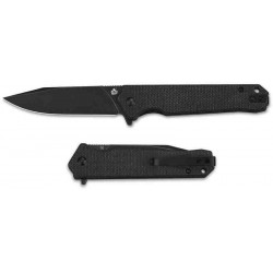 Couteau QSP Mamba V2 Black Lame Acier D2 Black Manche Micarta IKBS Linerlock Clip QS111G2 - Livraison Gratuite