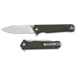 Couteau QSP Mamba V2 Green Lame Acier D2 Satin Manche Micarta IKBS Linerlock Clip QS111I1 - Livraison Gratuite