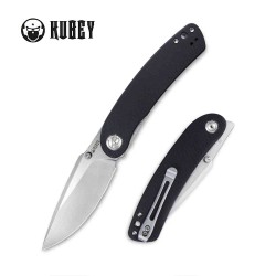 Couteau Kubey Momentum Black Lame Acier D2 Manche G10 IKBS Linerlock Clip KUB344A - Livraison Gratuite