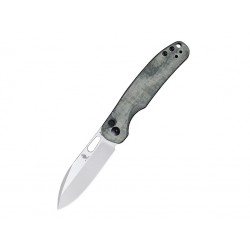 Couteau Kizer Azo Hic-cup Green Button Lock Lame Acier 154CM Manche Micarta IKBS Clip KIV3606C1 - Livraison Gratuite