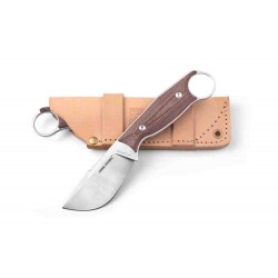 Couteau Real Steel Furrier Skinner Lame Acier N690 Manche Red Micarta Etui Cuir RS3611RM - Livraison Gratuite