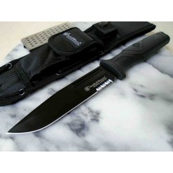 Couteau Tactical Smith&Wesson Search & Rescue Lame Acier 8Cr13MoV Manche Aluminium Etui Nylon SW1100071 - Livraison Gratuite