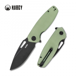 Couteau Kubey Tityus Jade Lame Acier D2 Dark Stonewash Manche G10 IKBS Linerlock Clip KUB322E - Livraison Gratuite