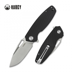 Couteau Kubey Tityus Black Lame Acier D2 Bead Blasted Manche G10 IKBS Linerlock Clip KUB322A - Livraison Gratuite