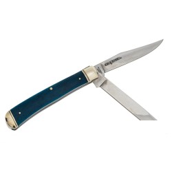 Couteau Cold Steel Trapper Blue 2 Lames Acier 8Cr13MoV Manche Os CSFLTRPRB - Livraison Gratuite