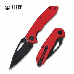 Couteau Kubey Coeus Red Lame Acier D2 Manche G10 Linerlock CLip IKBS KUB122H - Livraison Gratuite