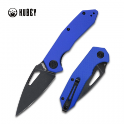 Couteau Kubey Coeus Blue Lame Acier D2 Manche G10 Linerlock CLip IKBS KUB122G - Livraison Gratuite