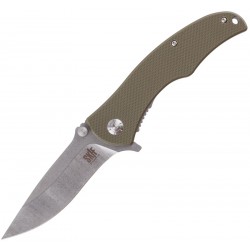 Couteau SKIF Boy Olive Manche G10 Lame Acier 8Cr14MoV Linerlock Clip SKFIS008OG - Livraison Gratuite