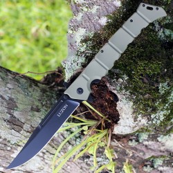 Couteau Cold Steel Large Luzon OD Green Lame Acier 8Cr13MoV Manche GFN Linerlock Clip CS20NQXODBK - Livraison Gratuite