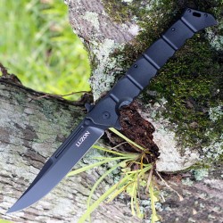 Couteau Cold Steel Large Luzon Black Lame Acier 8Cr13MoV Manche GFN Linerlock Clip CS20NQXBKBK - Livraison Gratuite