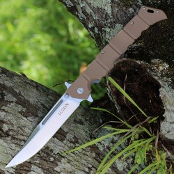 Couteau Cold Steel Large Luzon Desert Tan Lame Acier 8Cr13MoV Manche GFN Linerlock Clip CS20NQXDTST - Livraison Gratuite