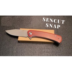 Couteau SENCUT Snap Burgundy Manche G10 Lame Acier 9Cr18MOB IKBS Linerlock CLip SA05AV1 - Livraison Gratuite