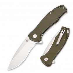 Couteau QSP Raven Green Manche G10 Lame Acier D2 IKBS Linerlock Clip QS122B - Livraison Gratuite