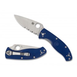 Couteau Spyderco Persistence Lightweight Lame Acier S35VN Combo Manche FRN Blue Linerlock Clip SC136PSBL - Livraison Gratuite